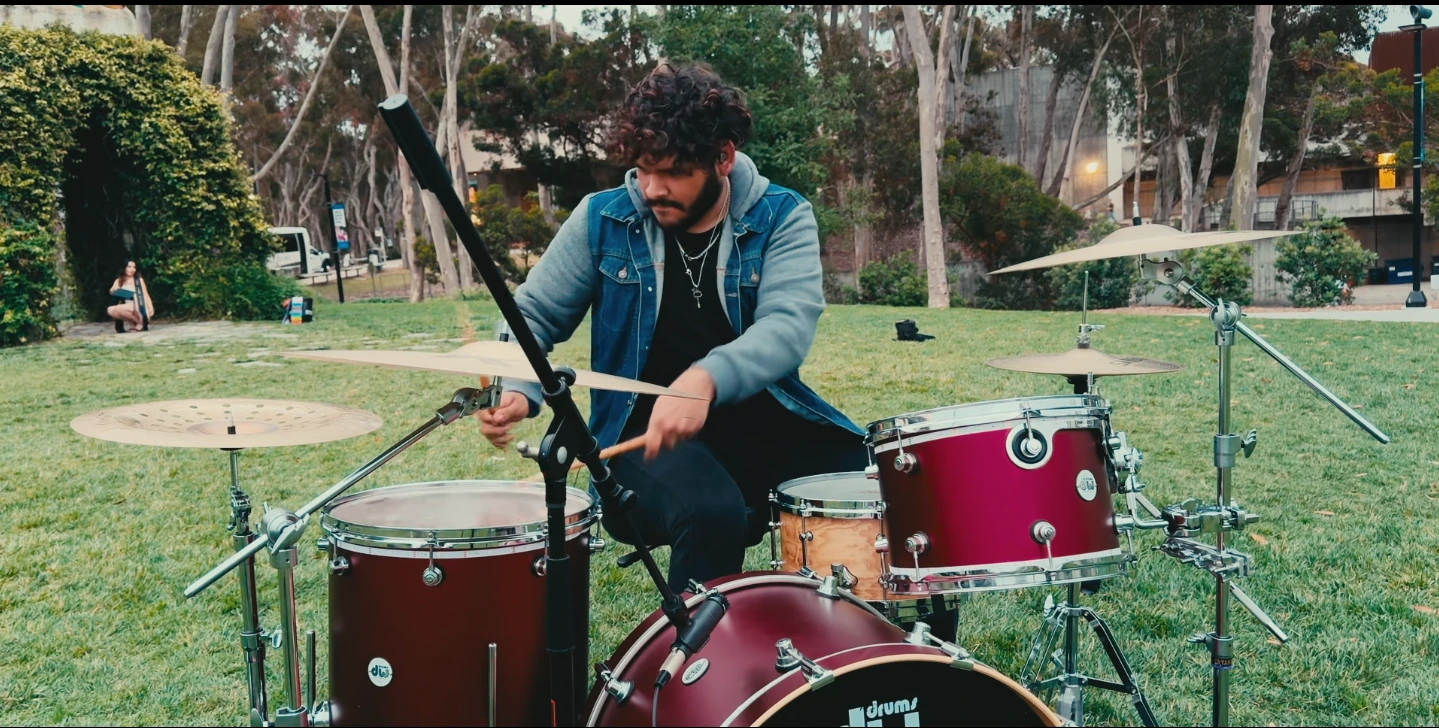 Me playing drums at sungod lawn
