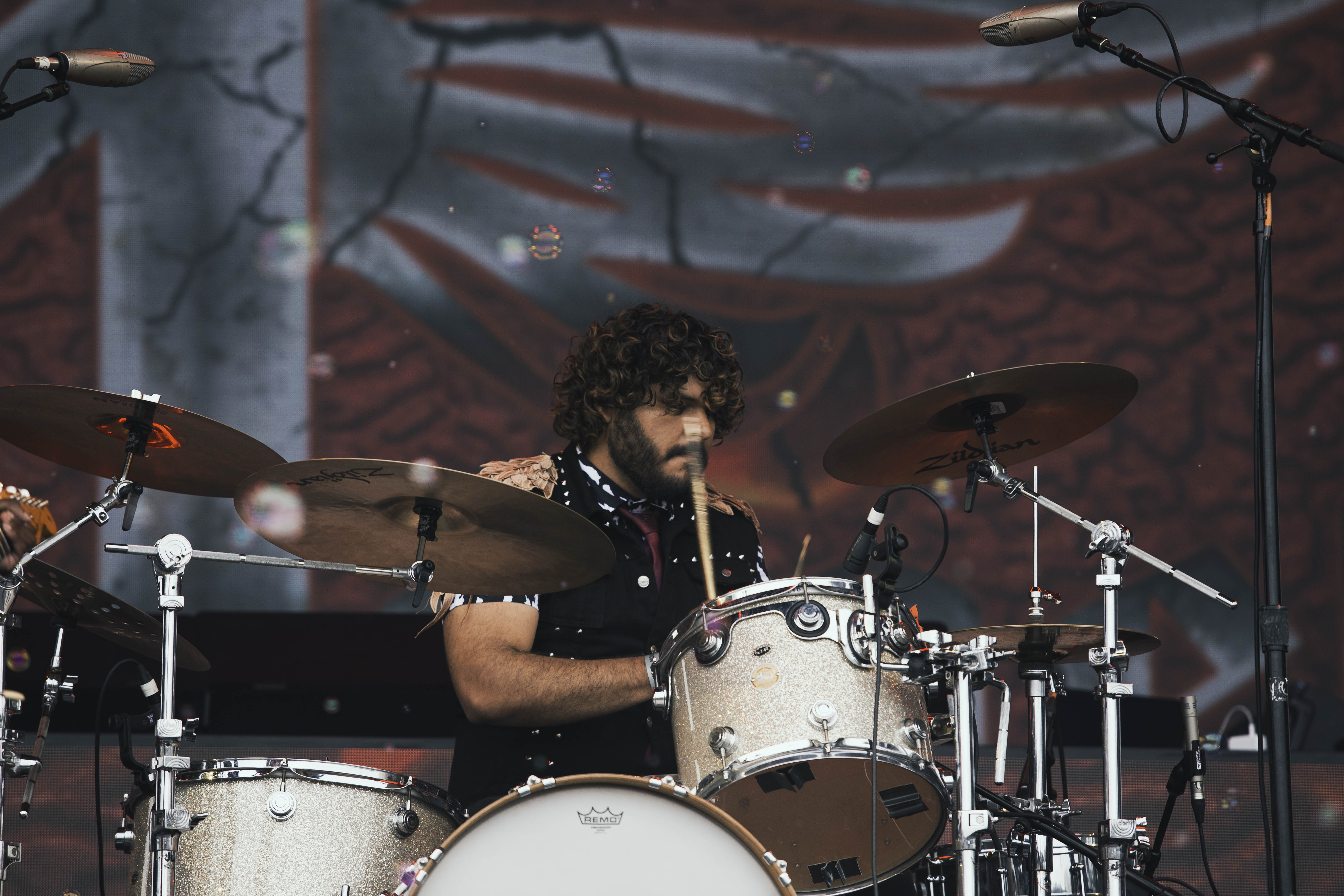 Me playing drums at sungod festival